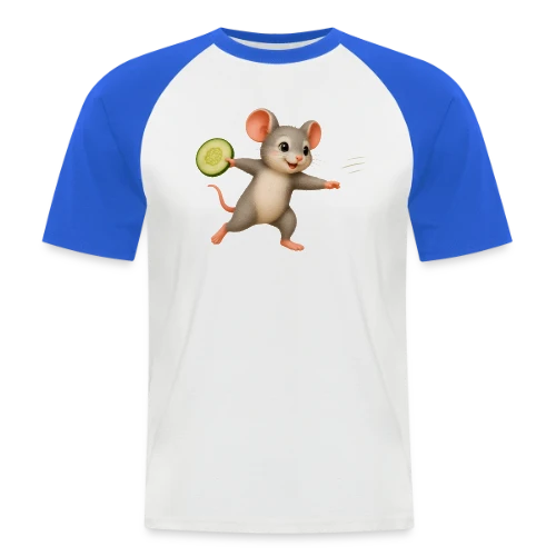 La Souris Frisbee et la Tranche de Concombre - T-shirt baseball manches courtes Homme
