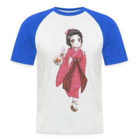 Maquette de T-shirt baseball manches courtes Homme - L'Univers des Mangas Japonais à imprimer et personnaliser