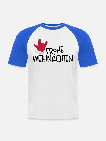 Weihnachten - Männer Baseball-T-Shirt - Weiß/Royalblau