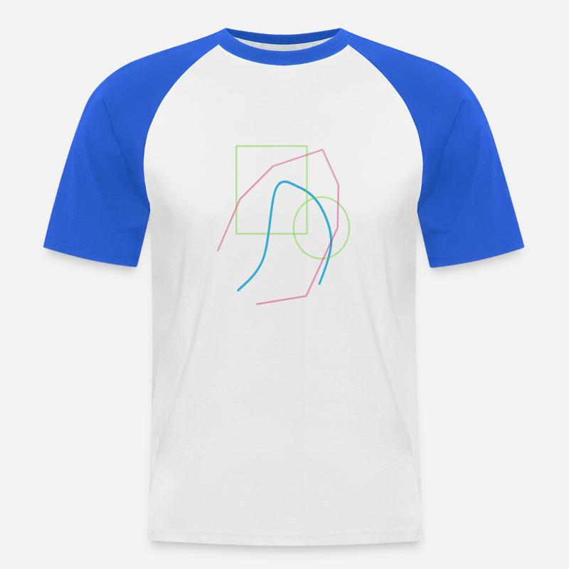 Patterns abstract - Men's Baseball T-Shirt - white/royal blue