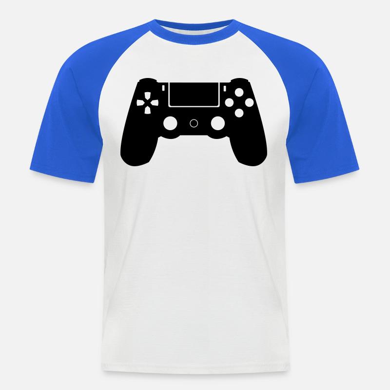 Controller - Men's Baseball T-Shirt - white/royal blue