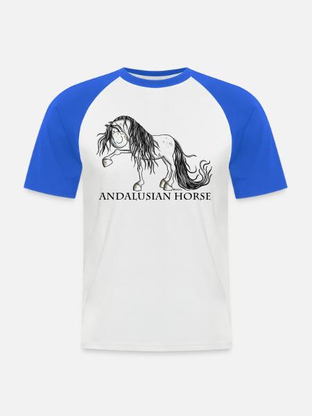 Süßer Andalusier - Männer Baseball-T-Shirt - Weiß/Royalblau