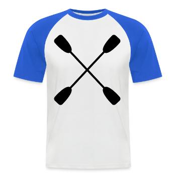 remo - Maglia da baseball a manica corta da uomo - bianco/blu royal - Fronte