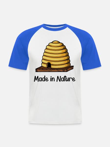 Lebensraum Statement Natur - Männer Baseball-T-Shirt - Weiß/Royalblau