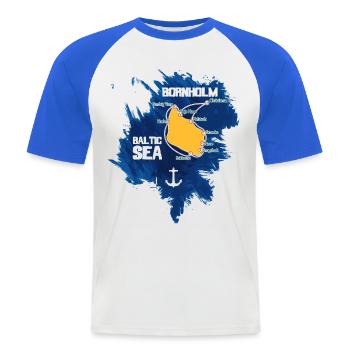 Bornholm Baltic Sea - Men's Baseball T-Shirt - white/royal blue - Front