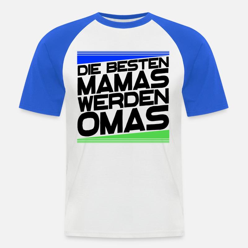 Gratulation Oma Statement Großmutter Alles Gute - Männer Baseball-T-Shirt - Weiß/Royalblau