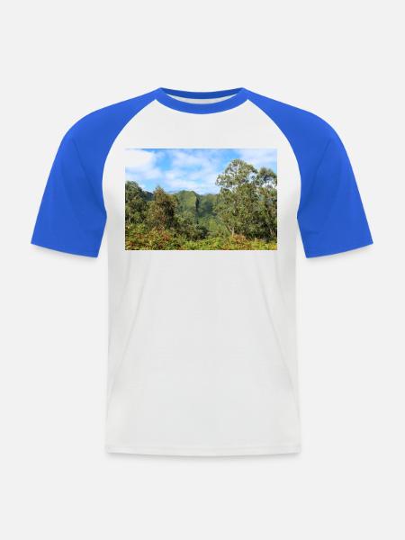 Madeira Portugal Poster - Men's Baseball T-Shirt - white/royal blue