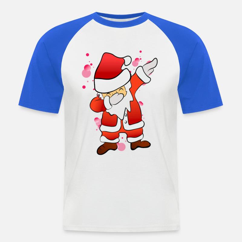 Dabbing Nicholas - Men's Baseball T-Shirt - white/royal blue