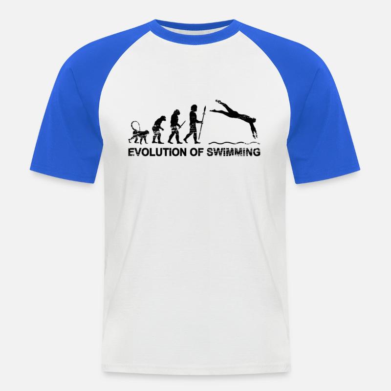 Float Evolution - Men's Baseball T-Shirt - white/royal blue