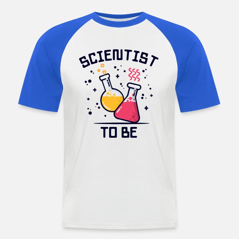 Workaholic Wissenschafter Statement Beruf Karriere - Männer Baseball-T-Shirt - Weiß/Royalblau