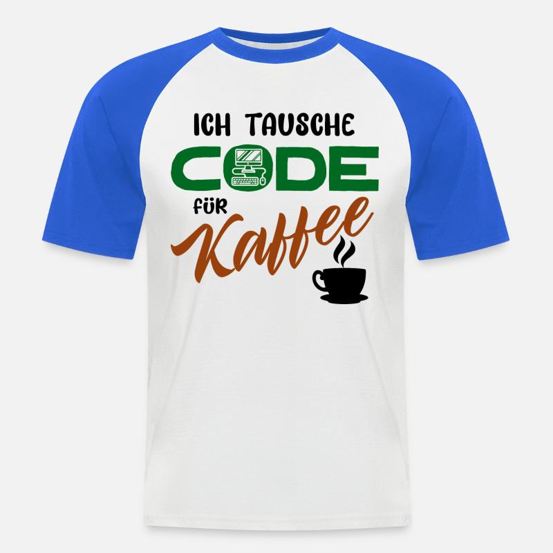 Programmierer Softwareentwickler Developer Code - Männer Baseball-T-Shirt - Weiß/Royalblau