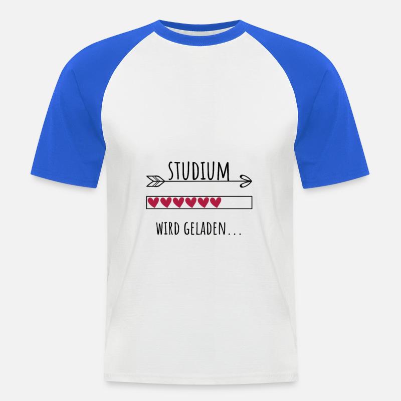 Studium Personalisierter Beruf Mädchen - Männer Baseball-T-Shirt - Weiß/Royalblau