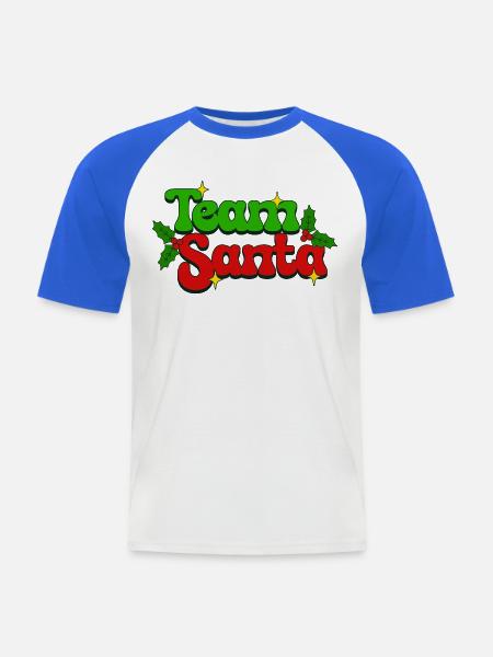Weihnachtsmann Geschenkidee für festliche Stimmung - Männer Baseball-T-Shirt - Weiß/Royalblau