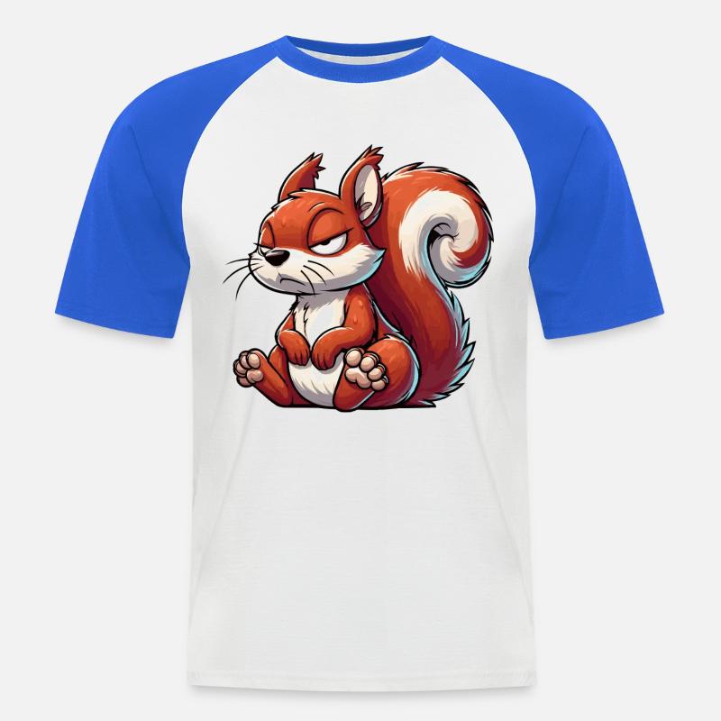 Eichhörnchen Eichhorn Eichhörnchenliebhaber Nager - Männer Baseball-T-Shirt - Weiß/Royalblau