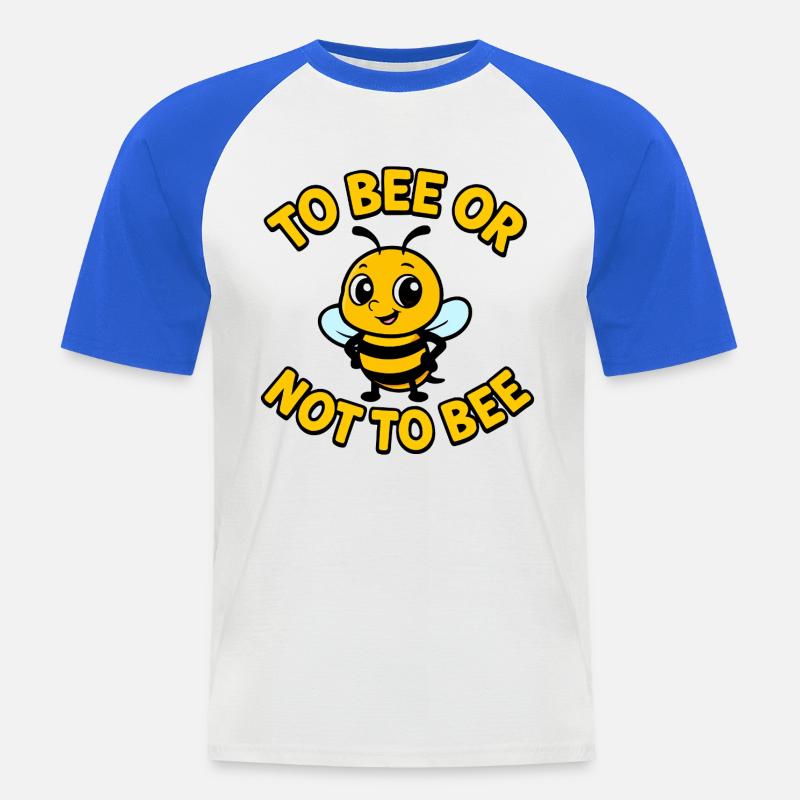 Biene oder nicht Biene - Männer Baseball-T-Shirt - Weiß/Royalblau