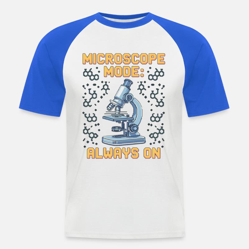Lab Technician Microscope Mode Always Clinical Lab - Männer Baseball-T-Shirt - Weiß/Royalblau