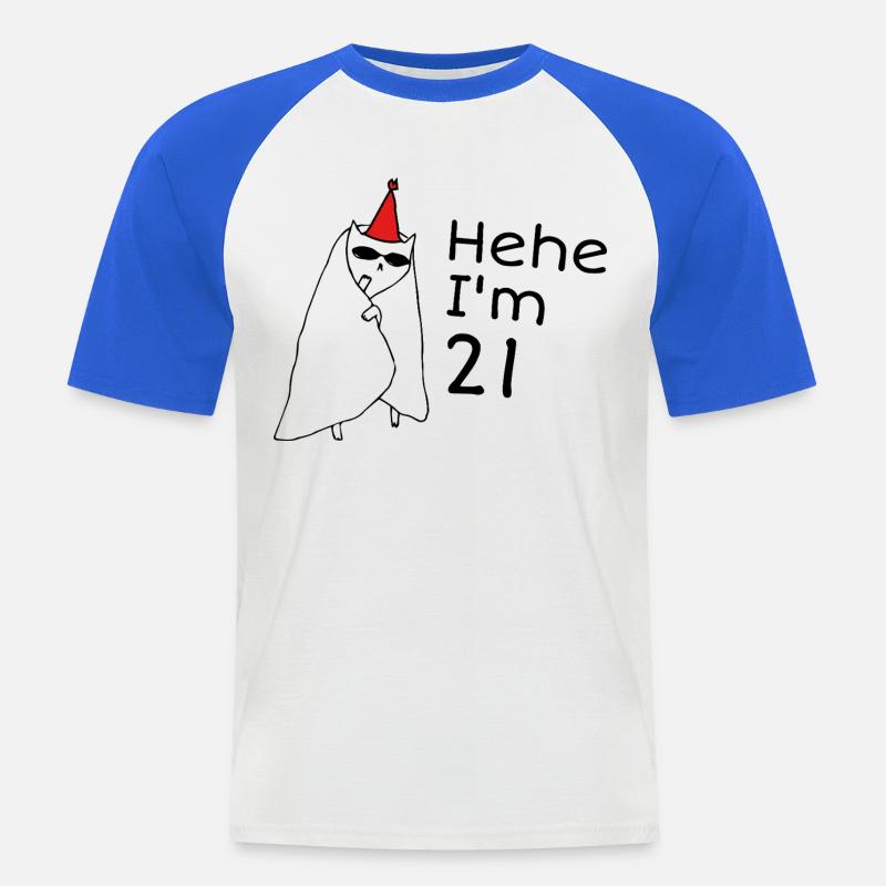 21-jähriges Jubiläum – 21. Jubiläumsgeschenk - Männer Baseball-T-Shirt - Weiß/Royalblau
