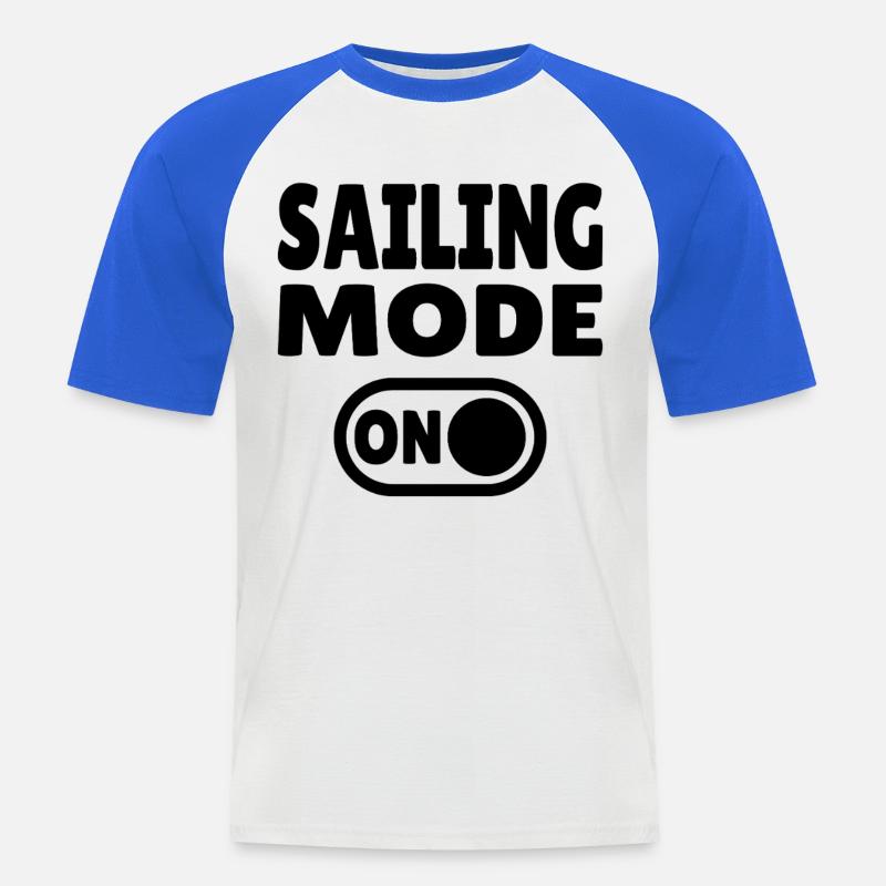 Mode Navigation Activé - Navigation Active - T-shirt baseball manches courtes Homme - blanc/bleu royal