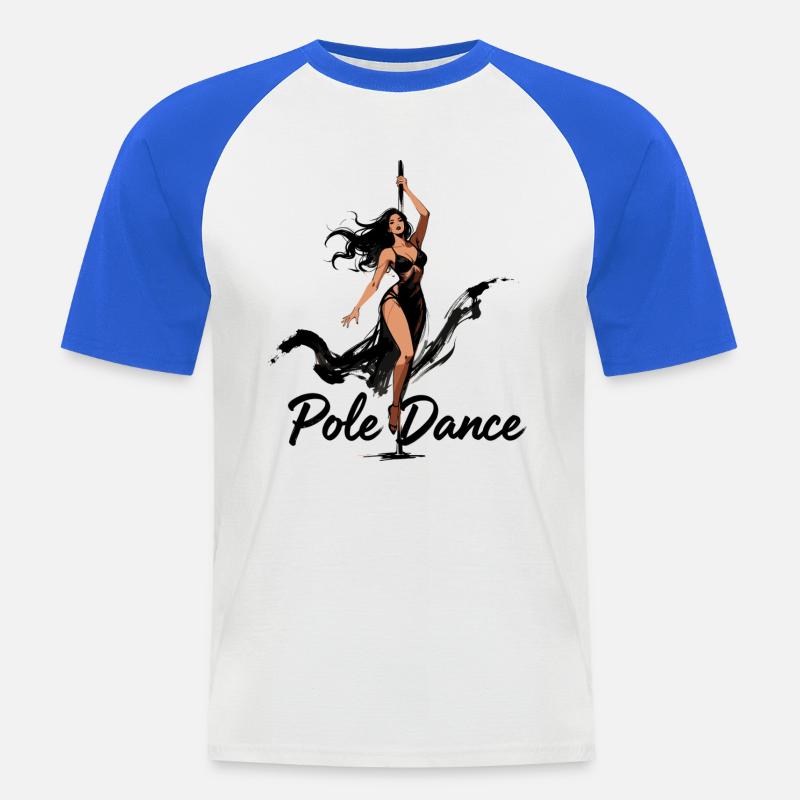 Pole Dance Poledancerin ästhetisch Geschenk - Männer Baseball-T-Shirt - Weiß/Royalblau