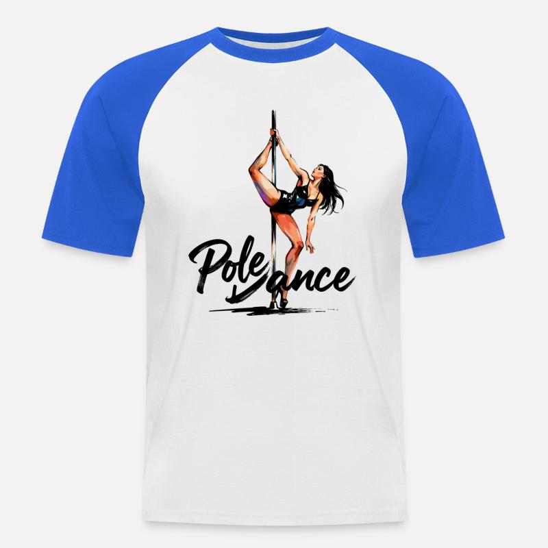 Pole Dance Poledancerin ästhetisch Geschenk - Männer Baseball-T-Shirt - Weiß/Royalblau