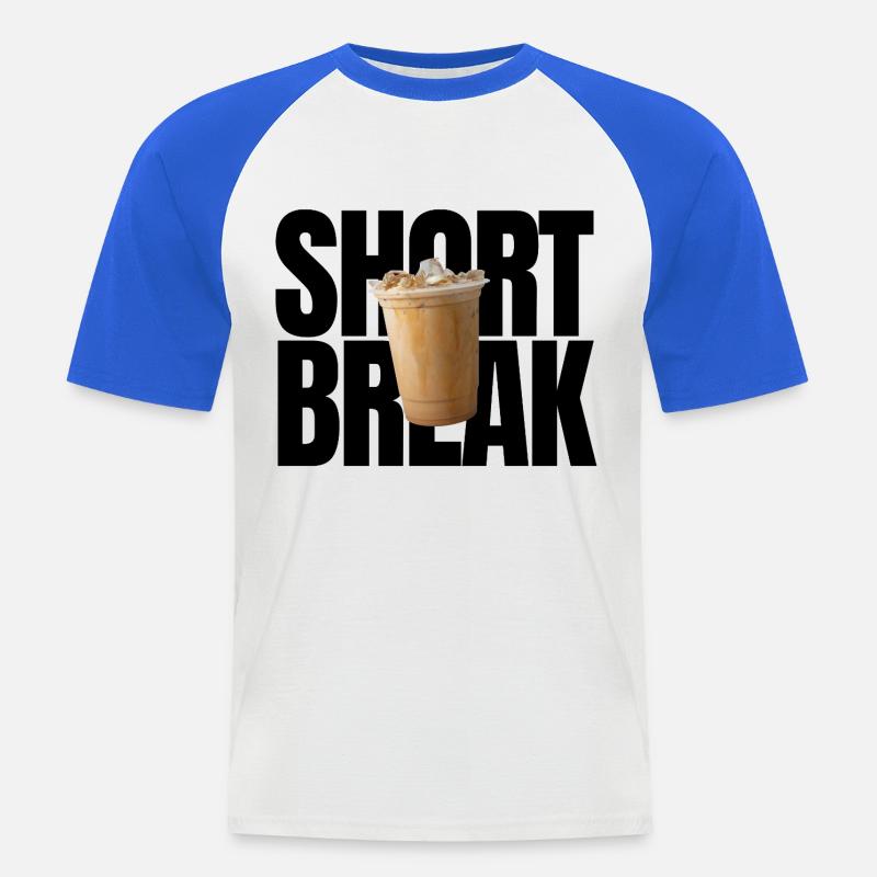 Short Break - Men's Baseball T-Shirt - white/royal blue