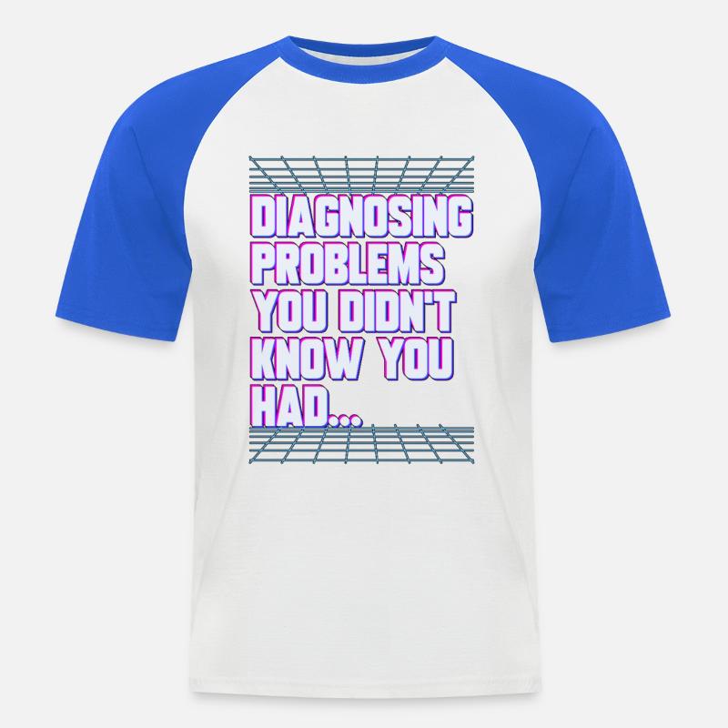 Nurse Practitioner Diagnosing Problems Nursing - Männer Baseball-T-Shirt - Weiß/Royalblau