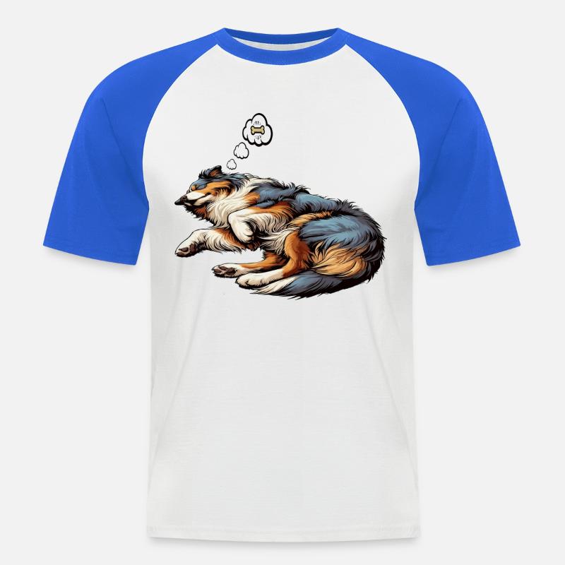 Australian Shepherd Aussie Aussiebesitzer Aussies - Männer Baseball-T-Shirt - Weiß/Royalblau