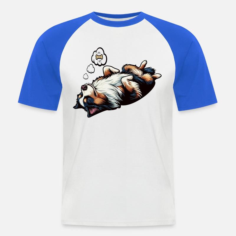 Australian Shepherd Aussie Aussiebesitzer Aussies - Männer Baseball-T-Shirt - Weiß/Royalblau