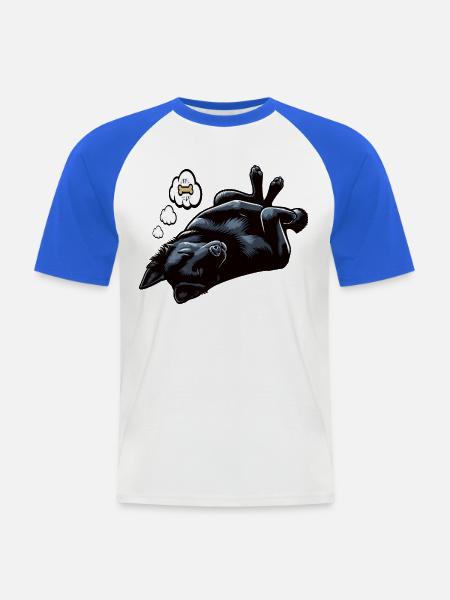 Black German Shepherd German Shepherd Owner - Men's Baseball T-Shirt - white/royal blue