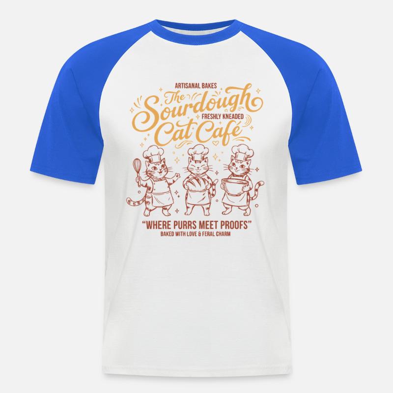 Sourdough Bread Baking Baker Sourdough Starter - Men's Baseball T-Shirt - white/royal blue