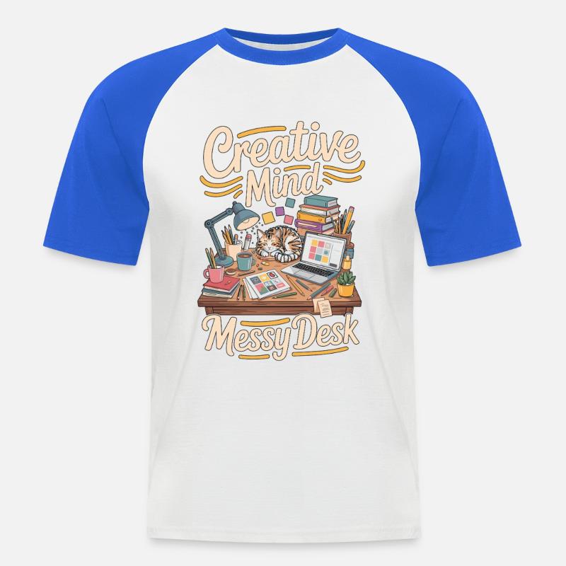Graphic Designer Creative Mind Visual Designer - Men's Baseball T-Shirt - white/royal blue