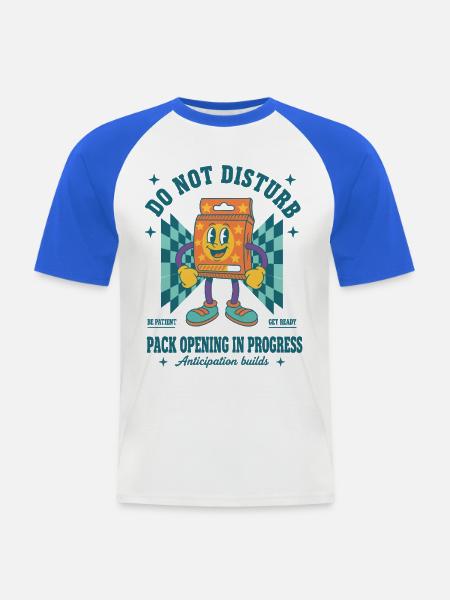 Sammelkarte Nicht stören Pack-Öffnung - Männer Baseball-T-Shirt - Weiß/Royalblau