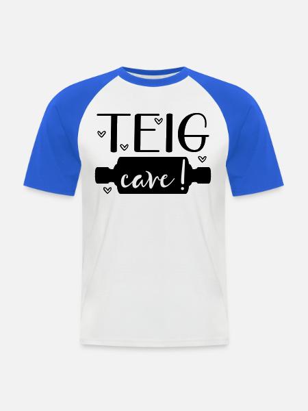 Sayings Baking Dough Roll - Men's Baseball T-Shirt - white/royal blue