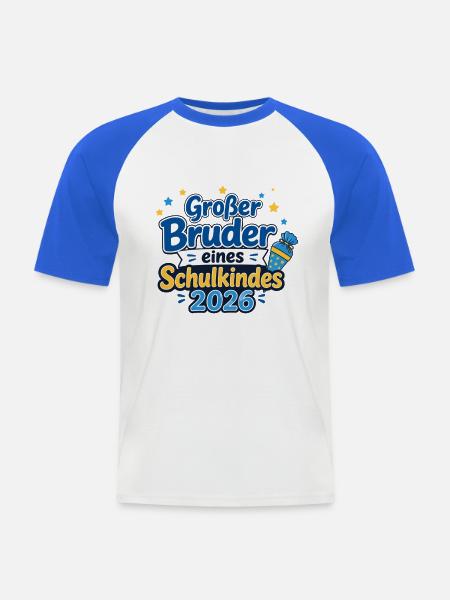Großer Bruder 2026 - Männer Baseball-T-Shirt - Weiß/Royalblau