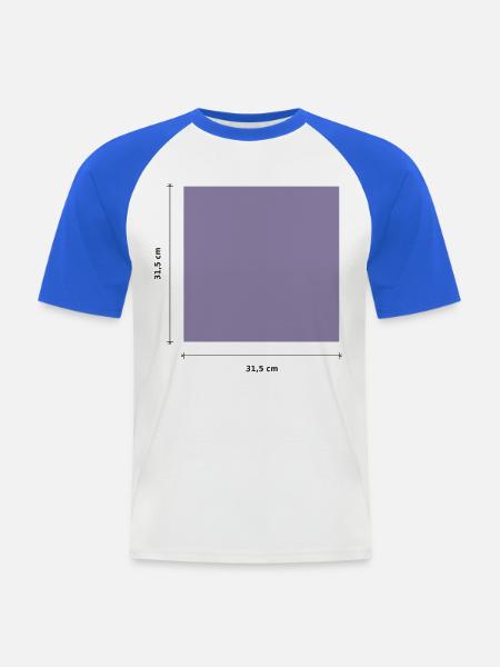 LP-Cover 31,5 × 31,5 cm - Männer Baseball-T-Shirt - Weiß/Royalblau