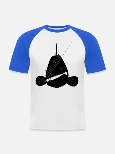 Just Jig It - Männer Baseball-T-Shirt - Weiß/Royalblau
