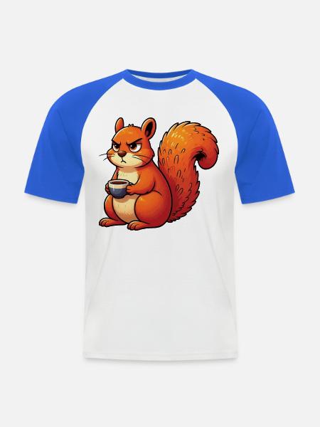 Eichhörnchen Eichhorn Eichhörnchenliebhaber Nager - Männer Baseball-T-Shirt - Weiß/Royalblau