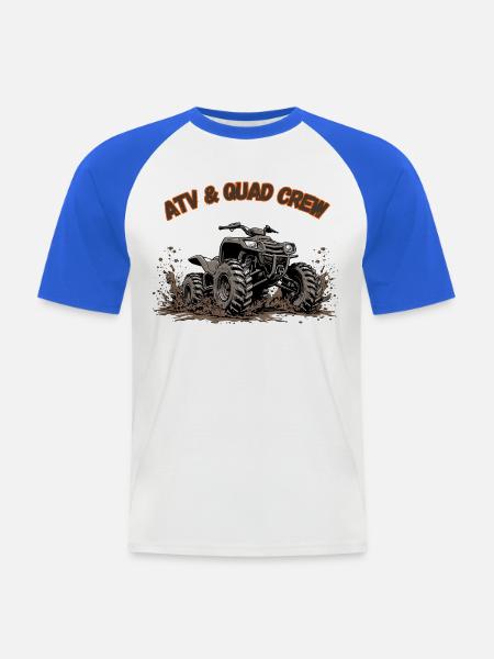 ATV & Quad Crew Mud Action - Männer Baseball-T-Shirt - Weiß/Royalblau