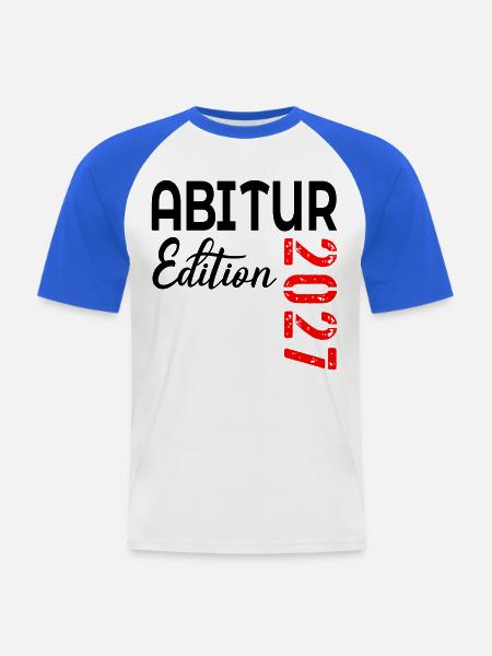 Abitur 2027 - Männer Baseball-T-Shirt - Weiß/Royalblau