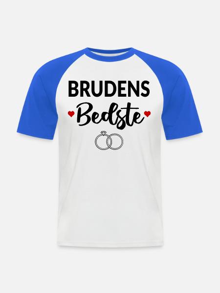 Dänische Großmutter - Männer Baseball-T-Shirt - Weiß/Royalblau