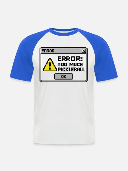 Pickleball Leidenschaft Ballsport Geschenk - Männer Baseball-T-Shirt - Weiß/Royalblau