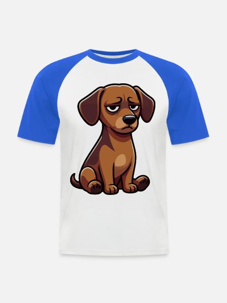Dackel Dackelbesitzer Dackelhalter Dackelliebhaber - Männer Baseball-T-Shirt - Weiß/Royalblau