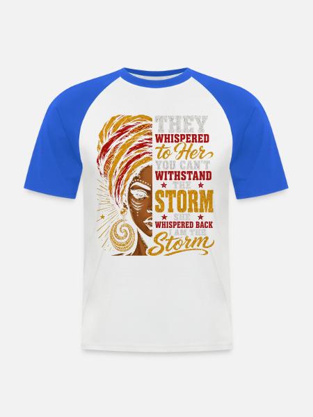 Sturmherrin Mut und Kraft - Männer Baseball-T-Shirt - Weiß/Royalblau