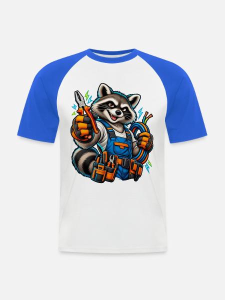 Elektriker Handwerk / Handwerker - Männer Baseball-T-Shirt - Weiß/Royalblau