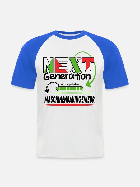 Maschinenbauingenieur Next Generation Beruf Mann - Männer Baseball-T-Shirt - Weiß/Royalblau