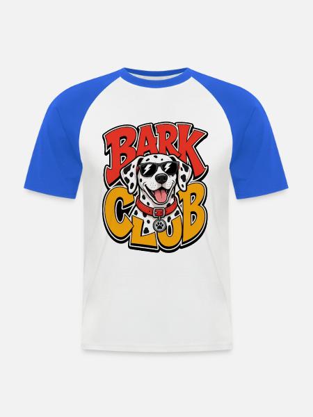 Dalmatiner - Männer Baseball-T-Shirt - Weiß/Royalblau