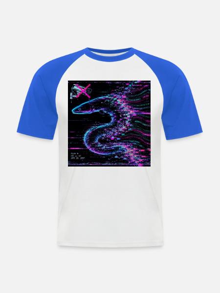 Semantischer Schleim - System Error - Männer Baseball-T-Shirt - Weiß/Royalblau