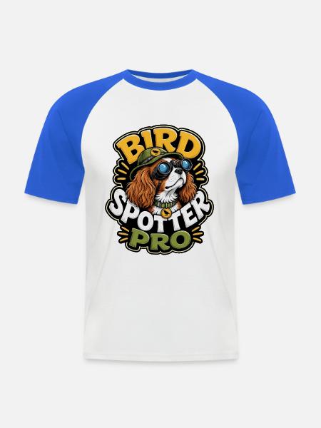 Kavallerier King Charles Spaniel - Männer Baseball-T-Shirt - Weiß/Royalblau