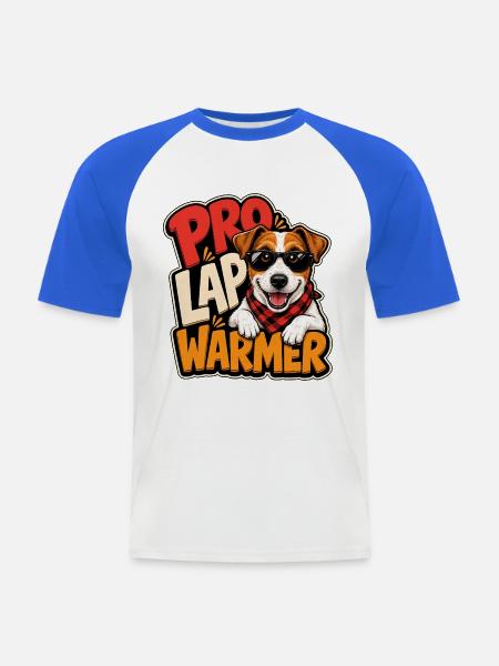 Jack Russell Terrier - Männer Baseball-T-Shirt - Weiß/Royalblau