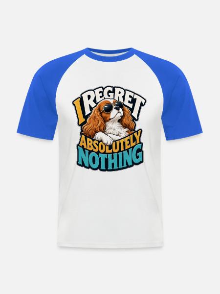 Kavallerier King Charles Spaniel - Männer Baseball-T-Shirt - Weiß/Royalblau
